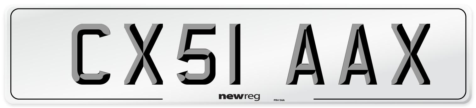CX51 AAX Number Plate from New Reg